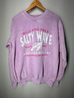 Tsunami Surf Shop Seaâ Turtle Myrtle Beach Graphic Crewneck Sweatshirt Coastal
